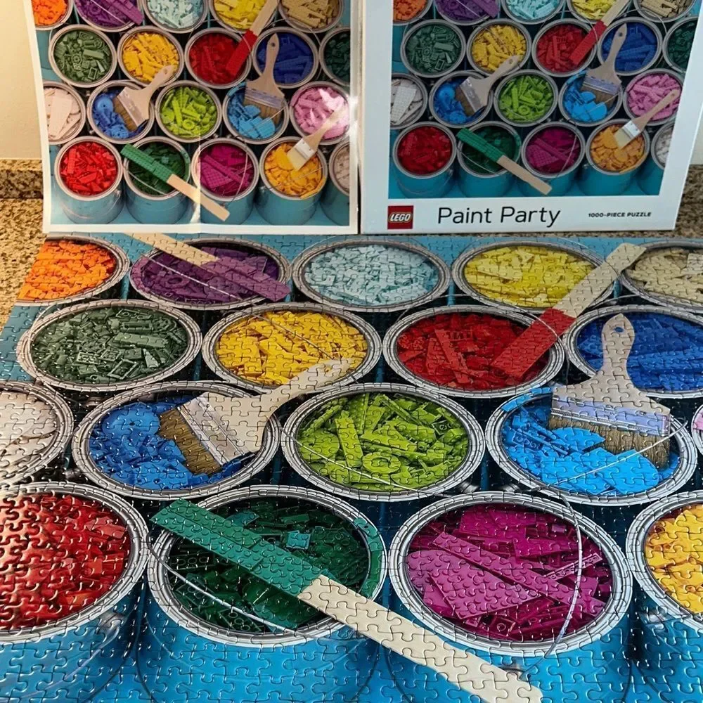 LEGO Paint 🎨 Party Puzzle 🧩 with Vibrant Colors 1000 Piece Brain 🧠 Challenge